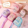 Pu Coin Purse With Zipper And Shoulder Strap For Girls And Teenagers
