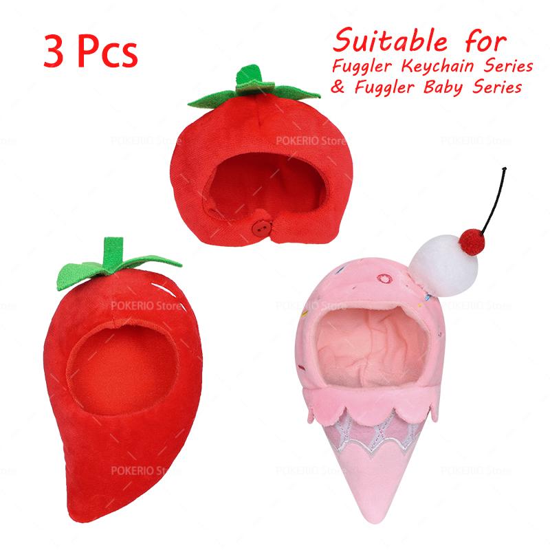 Mini Plush Doll's Clothes Outfit Accessories Tomato Chili Ice-Cream Thief Mask for Fuggler Plush Keyring & Baby Monster Series