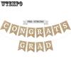 3 Sets fertig aufgefädelte Congrats Grad Banner Goldener Glitzer Abschlussfeier Banner Fertig aufgefädelte Girlande auf Schnur Party Streamer Dekorationen & Dekor
