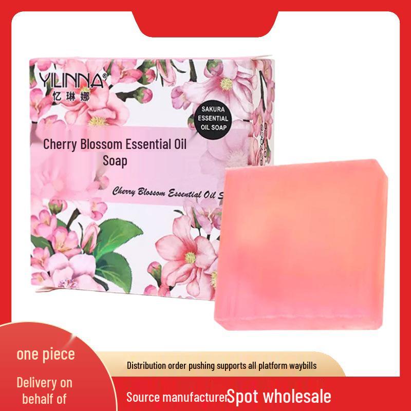 Cherry Blossom Fragrance Handmade Essential Oil Soap - Moisturizing & Cleansing Square Bar