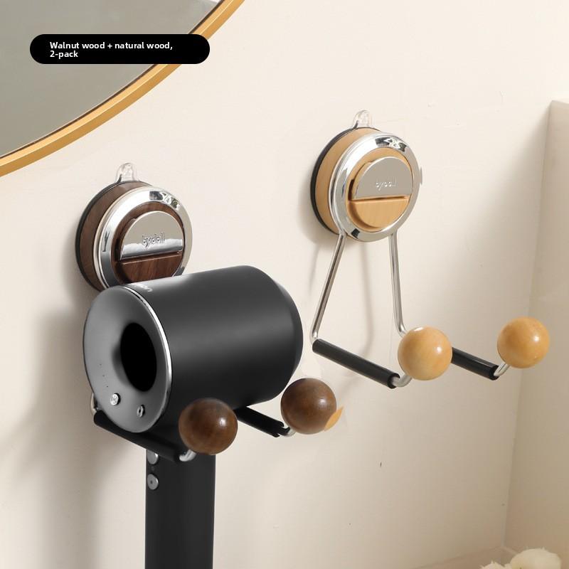 Hair Dryer Rack, Bathroom Non-drilling Wall-mounted Air Duct Rack, Wall Suction Cup Hair Dryer Stand, Bathroom Storage
