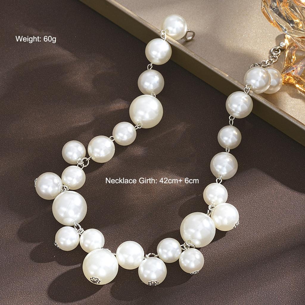 Fashion Irregular Size Pearl Choker Necklaces for Women Simple Beads Chain Pearl Pendant Necklace France Style Jewelry Gift 2026
