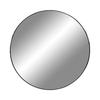 Miroir noir en acier Ø 80 cm