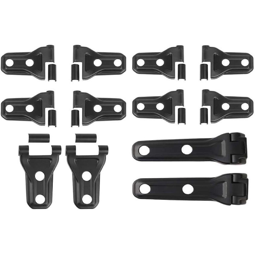 

JeCar 12PCS Matte Black Full Set Door Hinge Cover Trim Kit for 2018-2024 2025+ Jeep Wrangler JL 4 Door