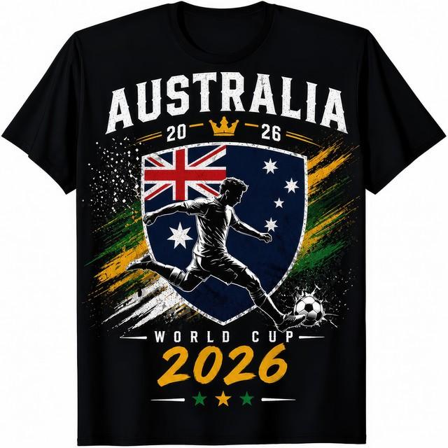Australia 2026 World Cup Football Fan T Shirt Mens Womens Kids XL
