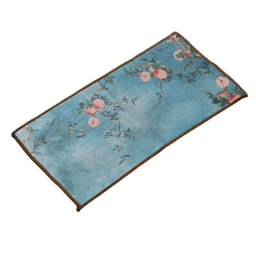 Reusable Chinese Painted Suede Thick Tea Towel Super Absorbent Hand Towels Table Mat Coaster Rag Tea Mat Placemats Use