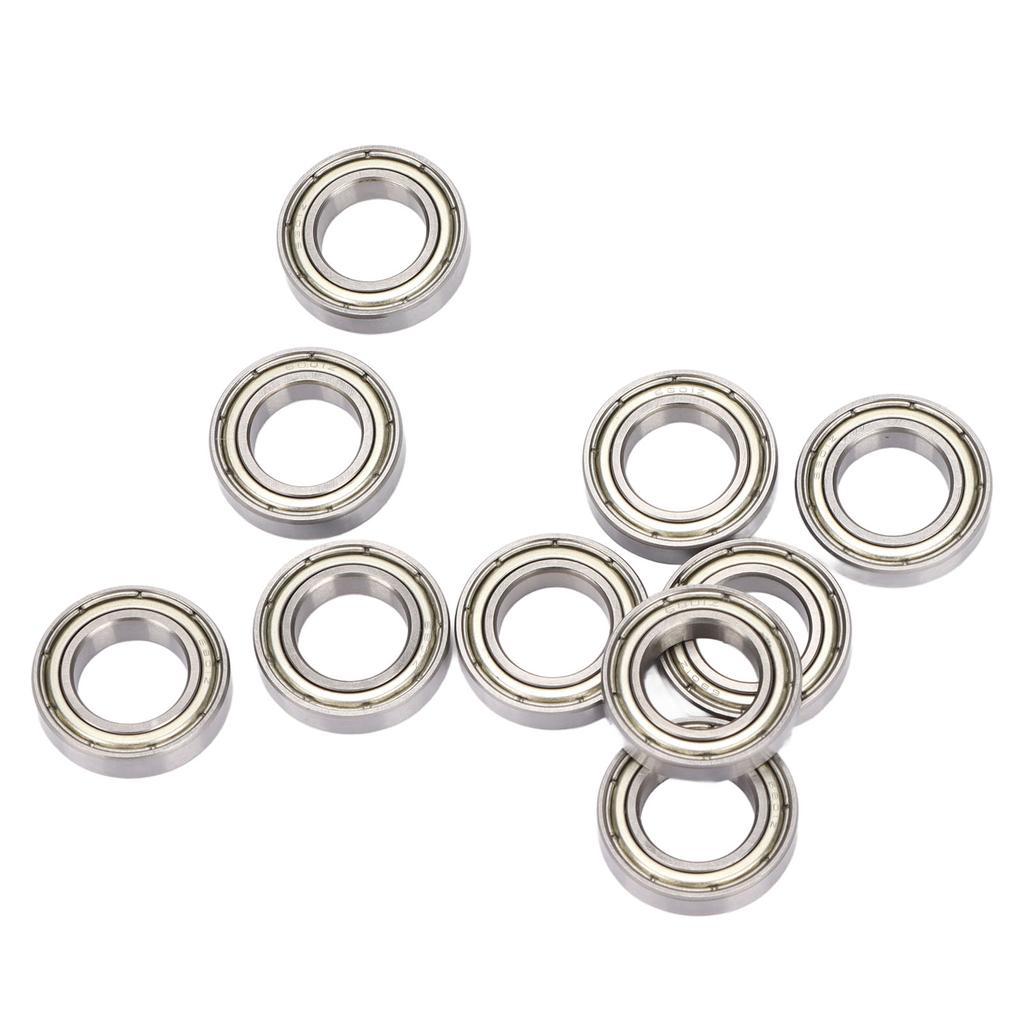 10 Pcs Deep Grooves Ball Bearing Double Shielded High Speed Low Vibration Wear Resistant Industrial Bearings