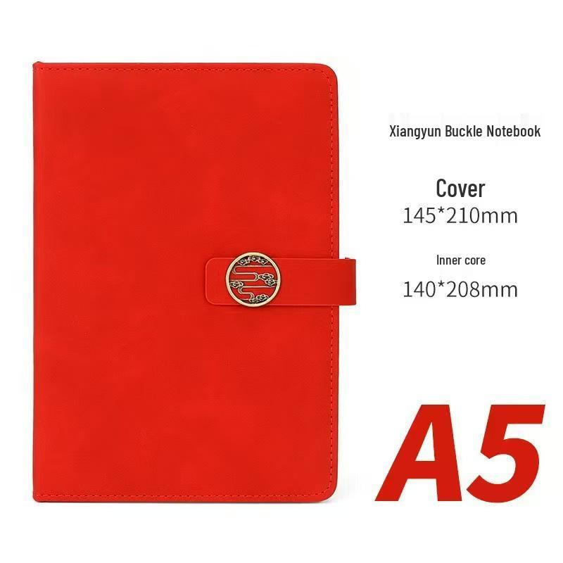 Personalized Soft Leather Diary with Buckle - Elegant Business Gift Notebook