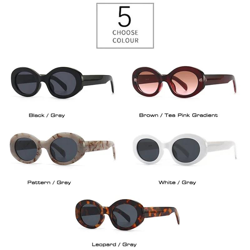 Fashion Oval Women Sunglasses Shades Uv400 Brand Designer Mens Retro Round Leopard Sun Glasses Modern Sunglasses For Women