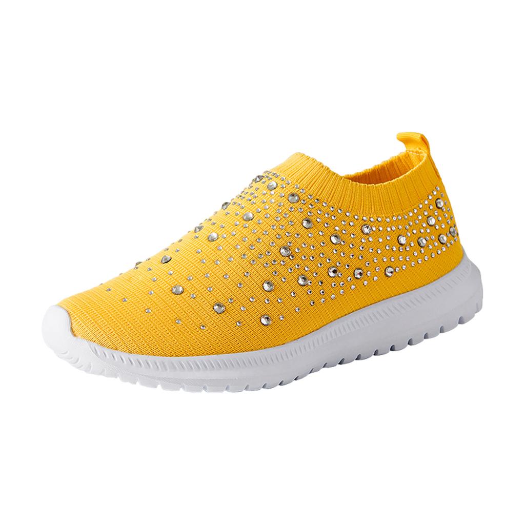 Running Shoes Casual  Shoes Round Toe Crystal   Pumps Single Shoes