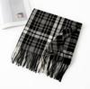 New sweet warm imitation cashmere scarf plaid student couple winter thickened warm scarf