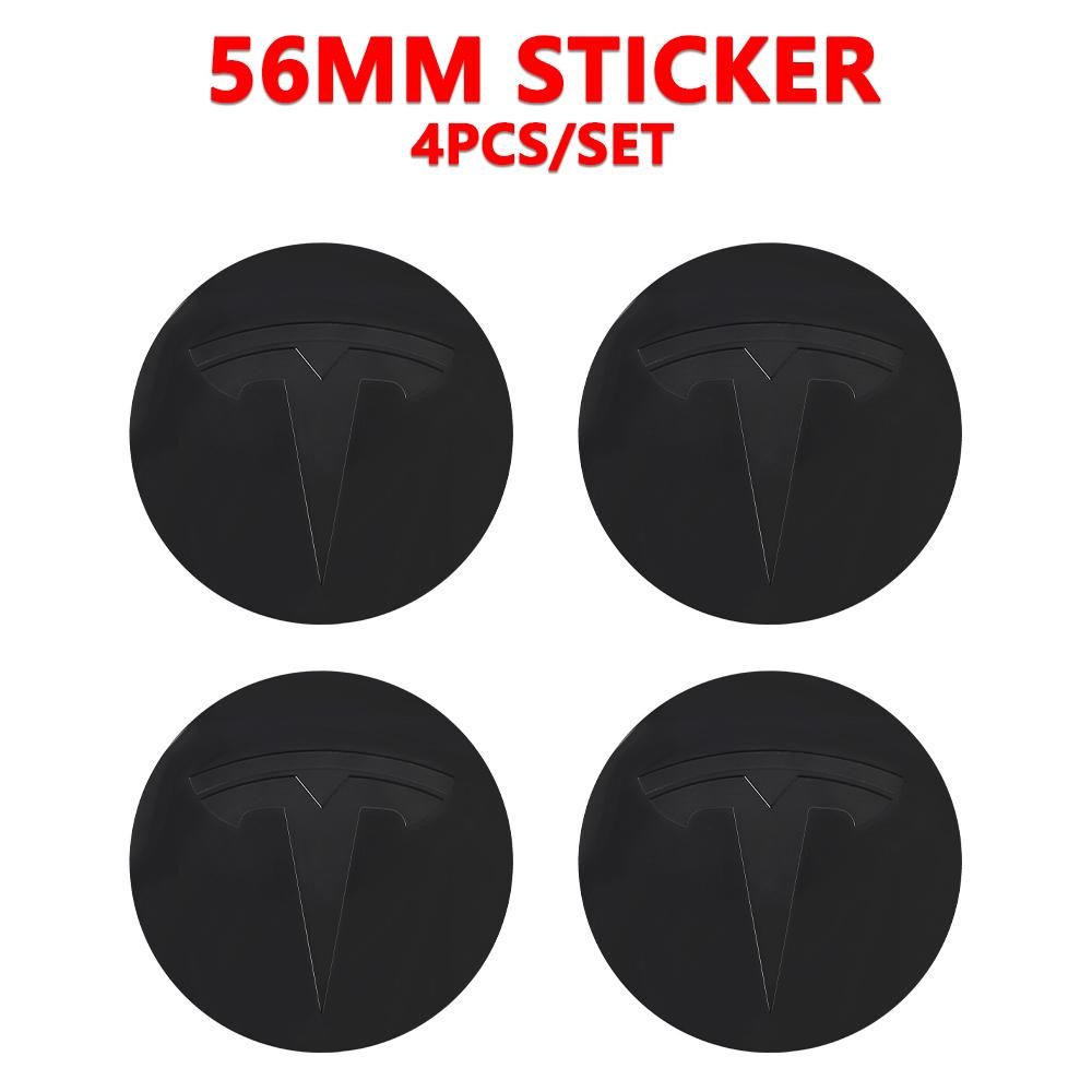 

4pcs/set 3D Car Wheel Center Hub Caps Sticker Auto Emblem Wheel Center Cap for Tesla Model 3 Coil Mod WYE K80 Model S Model X Tesla