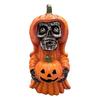 Halloween Pumpkin Ghost Statue Cartoon Skeleton Pumpkin Man Resin Figurine Sculpture Holiday Party Desktop Decoration Ornament