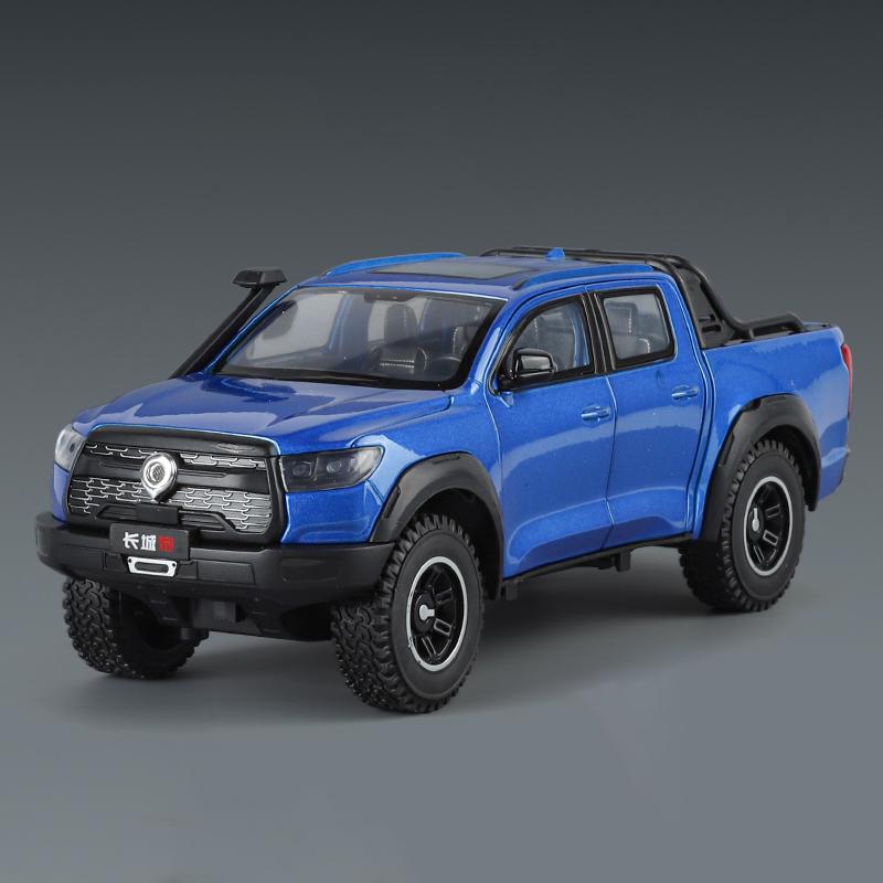 1:24 Great Wall Motor GWM Poer Alloy Muscle Car Model Sound and Light Pull Back Children's Toy Collectibles Birthday gift