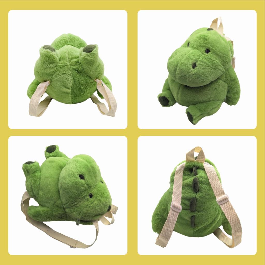 [APOSITV] Dinosaurier-Rucksack für Erwachsene, Flauschige und Weiche Plüschtasche, Plüschrucksack