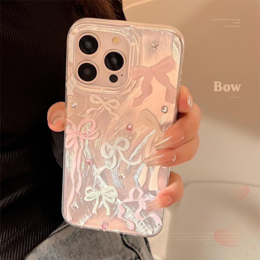 Dopamine-enhanced colorful bow case for iPhone 17 Pro Max, compatible with Apple iPhone 16, high-quality protective case