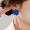Blue Floral Stud Earrings Minimalist Design Elegant and Fresh Dainty Earrings for Women