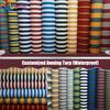 Tewango Custom Outdoor Awning Waterproof Fabric Store Curtain Balcony Canopy Cover UV Block Sunscreen Rain Tarp Strip Cloth
