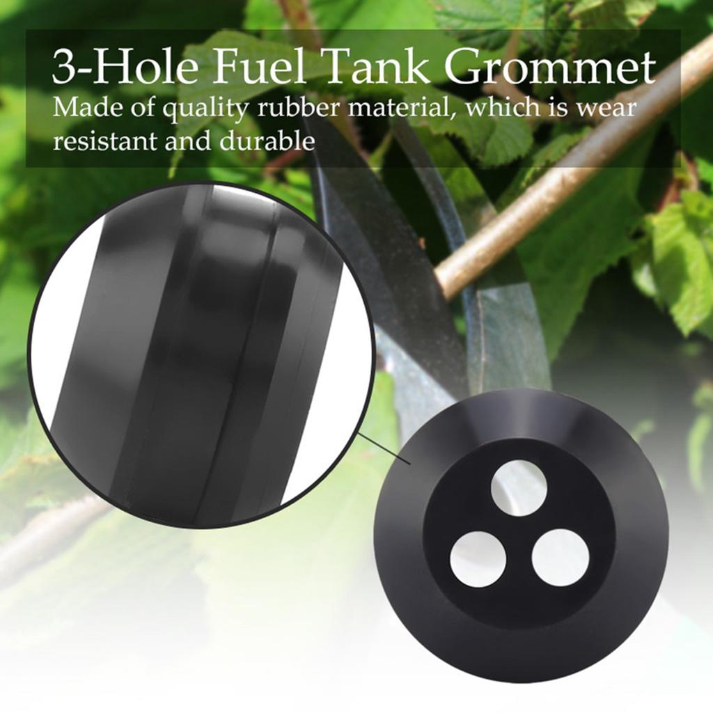 3 Hole Fuel Gas Tank Grommet Replacements for Trimmer Lawn Mower 13211546730 V137000030