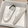 Niche satin little white shoes for women wear one pedal, new flat-bottomed casual and comfortable flat shoes