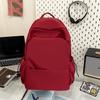 Schoolbag1011 New College Style Schoolbag Japanese Solid Color Large Capacity Backpack Flash Male and Female College Students Simple Backpack