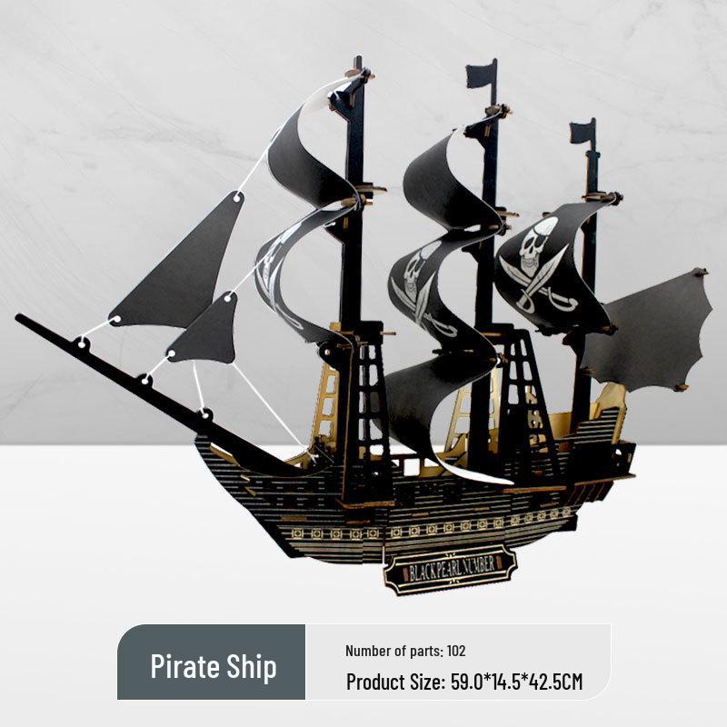 Wooden 3D Military Puzzle Model - Educational DIY Toy for Boys