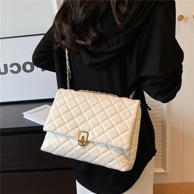 Sac bandoulière en cuir avec chaîne en cuir pour femmes, sacs de créateurs tendance et sacs pour femmes de grande capacité