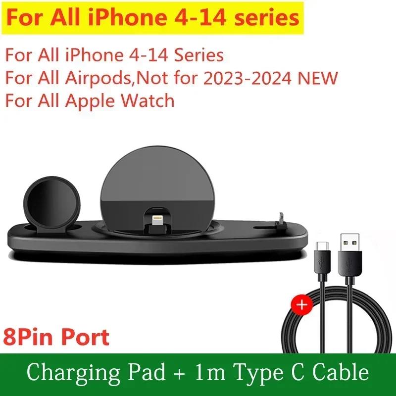 15W Magnetic Fast Charging 3-in-1 Charging Station for IPhone 16-12/Apple Watch/AirPods Folding Stand Multi Desktop Charging