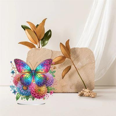 Acrylic Special Shape Cactus Diamond Painting Tabletop Ornaments Kit 5D DIY Diamond Art Tabletop Decorations Bedroom Table Decor