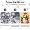 Christmas Pearl Painting Kit Handmade DIY Penguin With Scarf And Hat Home Decoration Painting