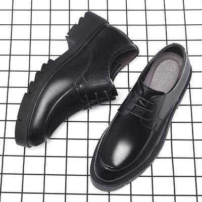 Buty podwyższające wzrost buty męskie 10cm skóra bydlęca oddychające wydrążone biznesowe wizytowe wewnętrzne podwyższające wzrost buty skórzane na grubej podeszwie buty ślubne dla pana młodego
