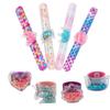 Cartoon Unicorn Slap Bracelet Mermaid Wristband with Sequin Kids Birthday Party Favors Decor Gift for Guest Goodie Pinata Filler