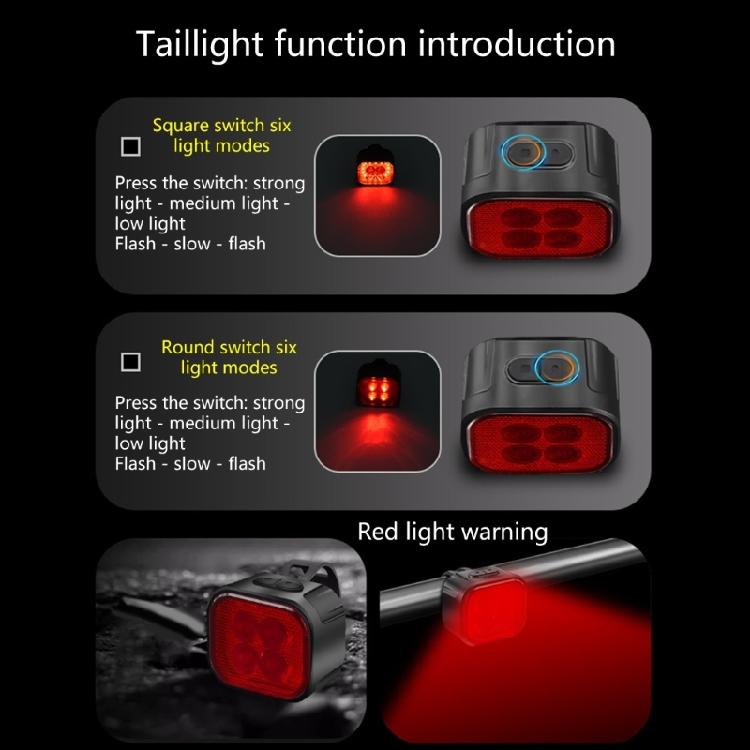 Multimodel Cycling Light Set Charging Bicycles Light Cycling Bike Taillights for Safe Night Commuting