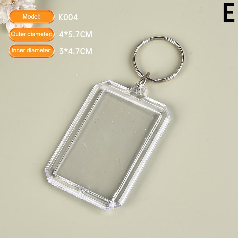 

10 шт. Прозрачный прямоугольный пустой прозрачный акриловый вкладыш фоторамка брелок брелок сделай сам разъемное кольцо брелок подарки
