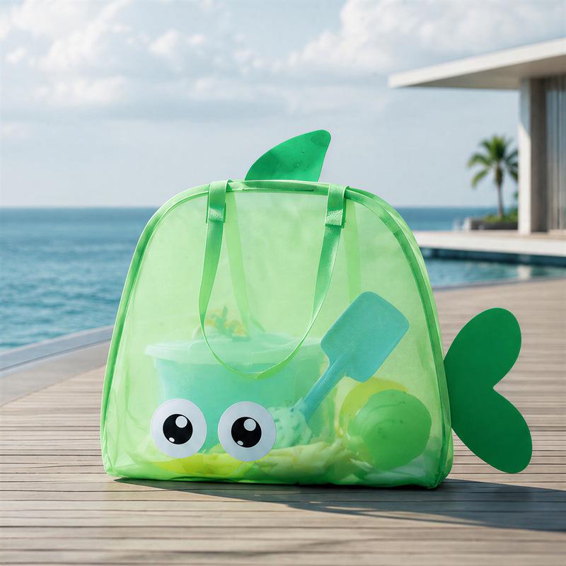 Kids' Mesh Beach Bag for Toys and Sand Digging