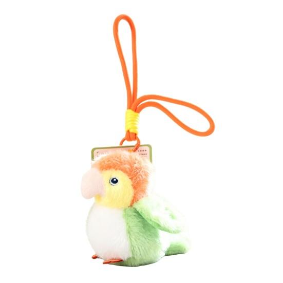 Cute Simulated Bird Parrot Stuffed Soft Sparrow Plush Keychain Small Animal Pendant Toy