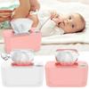 Baby Wet Wipe Heater Warmer with LED Display Wet Towel Dispenser Portable USB Baby Wipe Warmer Napkin Heating Box Home/Car