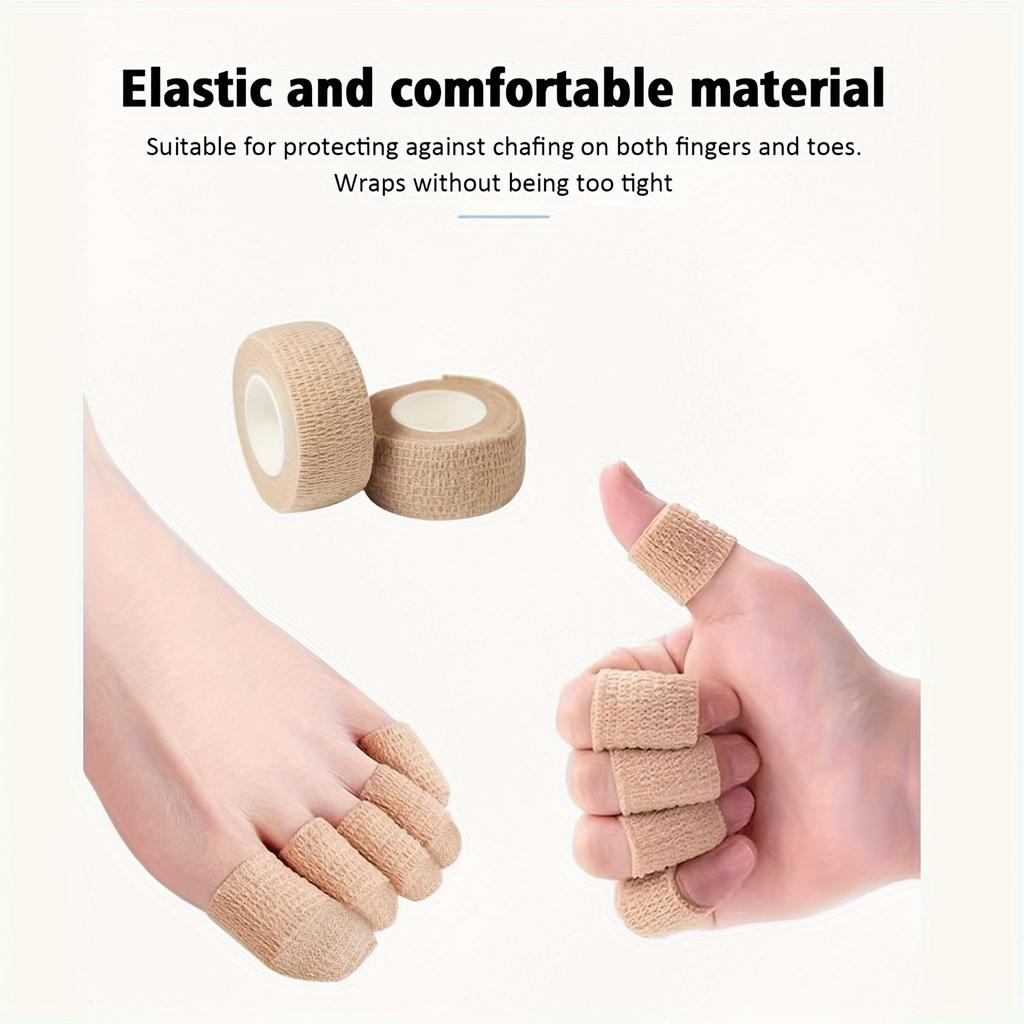 6 Rolls of Breathable Toe Protectors- Support for Big Toe Fractures And Running Gear, Breathable Pads