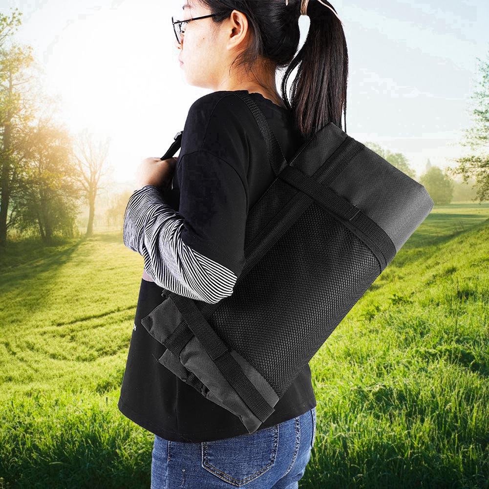 Portable Moistureproof Picnic Mat Outdoor Camping Beach Stadium Folding Seat Cushion Black