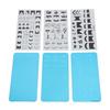 3 Set Nail Art Stamping Plates Stainless Steel Protective Blue Film Different Patterns Fingernails T