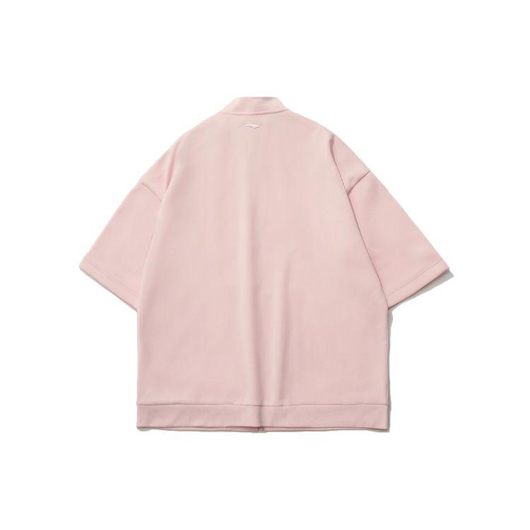 Li Ning Casual Loose Stand Collar Jacket Unisex Jacket Light-Water-Pink AWDR580-4