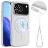 For iPhone 17 Pro Magnetic Case Compatible with MagSafe TPU Phone Back Cover with Lanyard