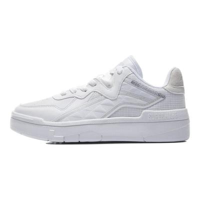 Li Ning We Wu Non-Slip Wear-Resistant Low-Top Skate Shoes Women Sneakers White AGCR156-1