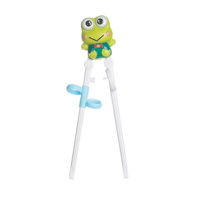 

Training Chopsticks Cute Dinosaur-Frog Easy to Use Learning Chopsticks for Kid with Attachable for Child Adults Beginner
