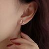 925 Sterling Silver Sparkling Zircon Mini Butterfly Earrings for Women Fashion Temperament Versatile Jewelry Accessories