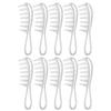 10pcs Wide Tooth Comb Ergonomic Handle Portable Plastic Detangling Comb for Men Women Hair Styling