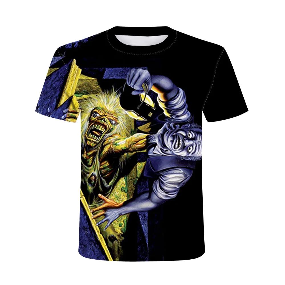 2025 New Summer Tide Muscle Warrior Pictures Men's T-shirt Casual 3D Printed T-shirt Hip Hop Metal Personality Crewneck Top 6XL