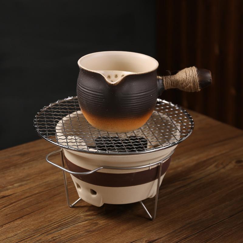 Ceramics Tea Pot With Side Handle for Milk, Coffee and Tea Making Home Breakfast Outdoor Camping BBQ Roasting Stove Set Teapot