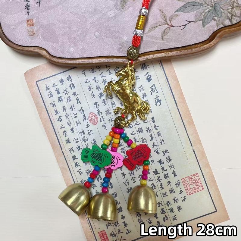 2026 Year Of The Horse Wall Hanging Car Rearview Mirror Pendant Ornament New Year Mascot Pony Lucky Decoration Housewarming Gift