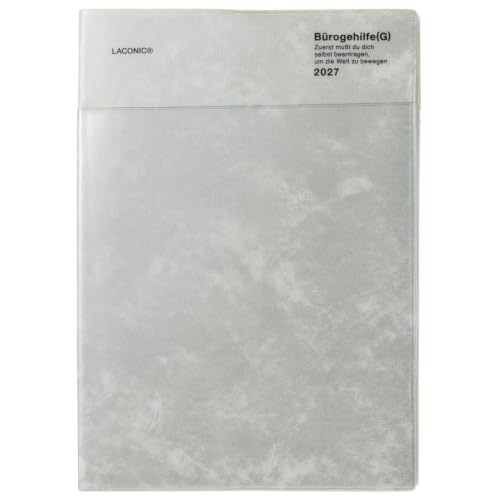 Laconic 2027 A5 Weekly Planner with Pockets, Gray LALD114-260GY (Starts December 2026)
